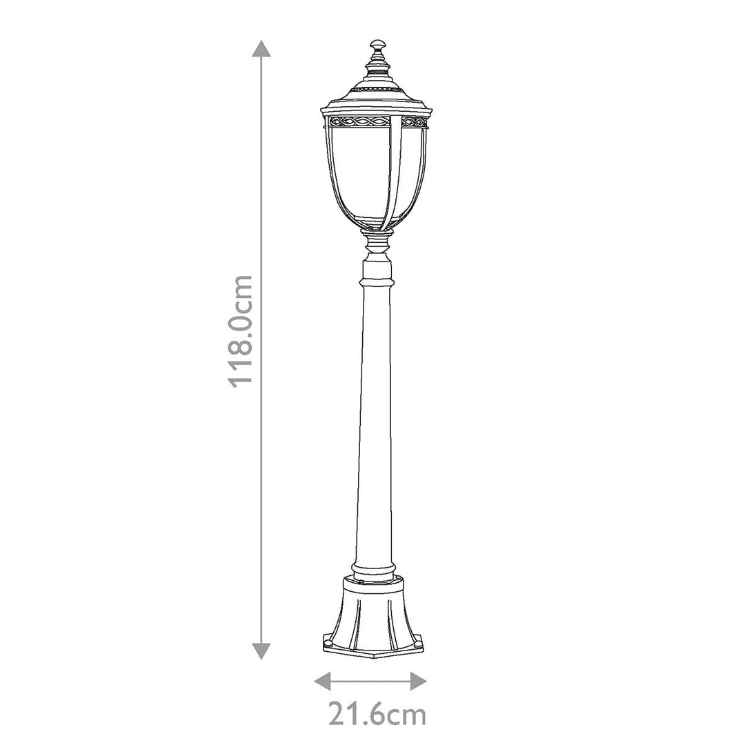 Norlys English Bridle 3 Light Medium Pillar Lantern FE-EB4-M-BRB British Bronze