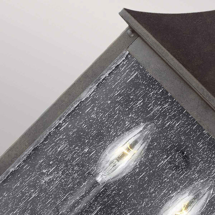 Norlys Galena 2 Light Half Lantern FE-GALENA7-SBL Sable