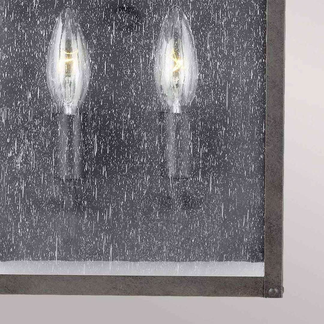 Norlys Galena 2 Light Half Lantern FE-GALENA7-SBL Sable