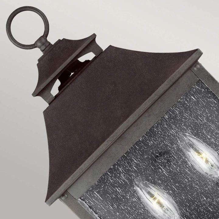 Norlys Galena 2 Light Half Lantern FE-GALENA7-SBL Sable