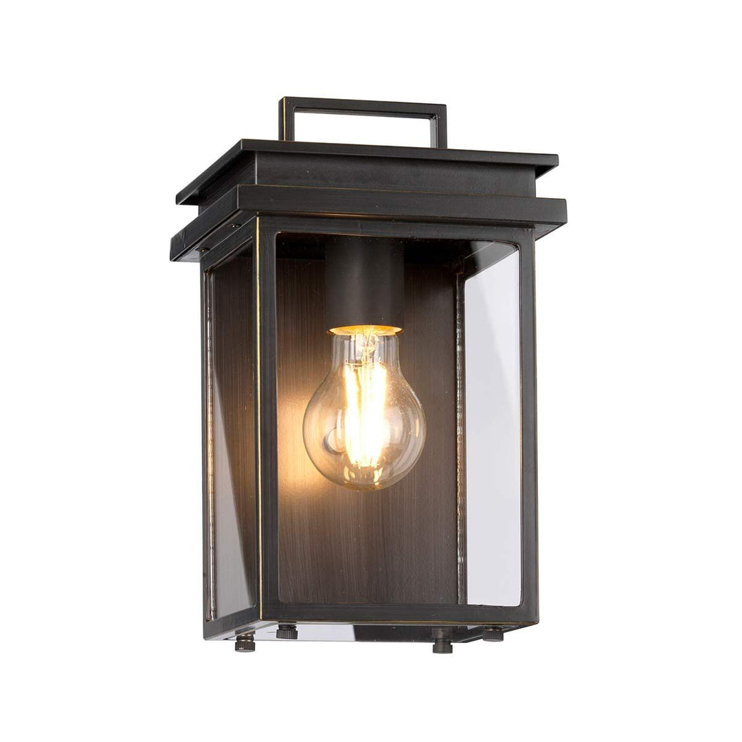 Norlys Glenview 1 Light Wall Lantern FE-GLENVIEW-S Antique Bronze