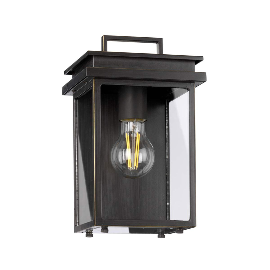 Norlys Glenview 1 Light Wall Lantern FE-GLENVIEW-S Antique Bronze