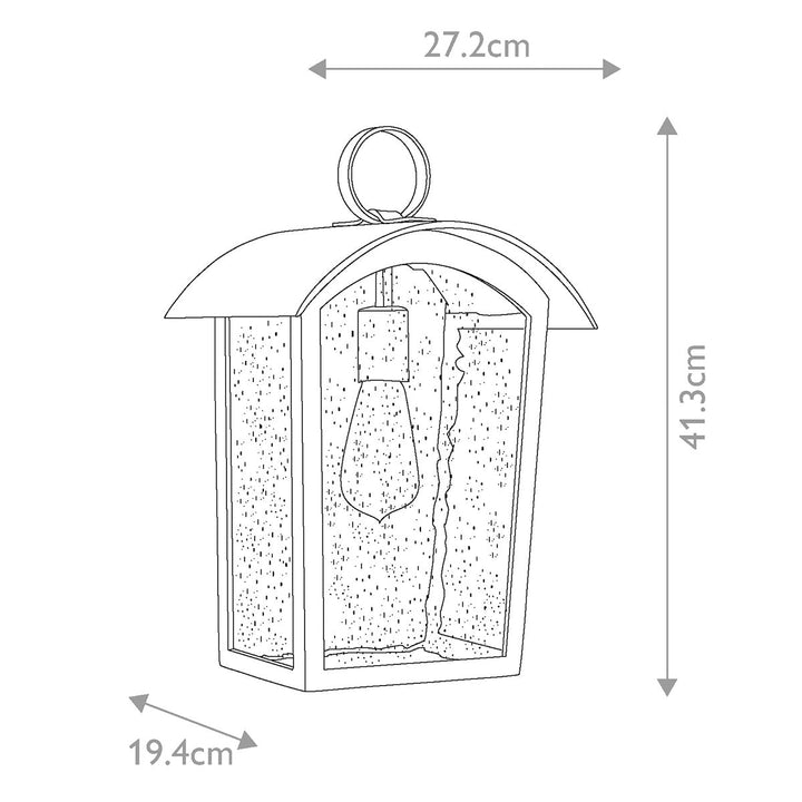 Norlys Hodges Large Wall Lantern FE-HODGES-L Ash Black