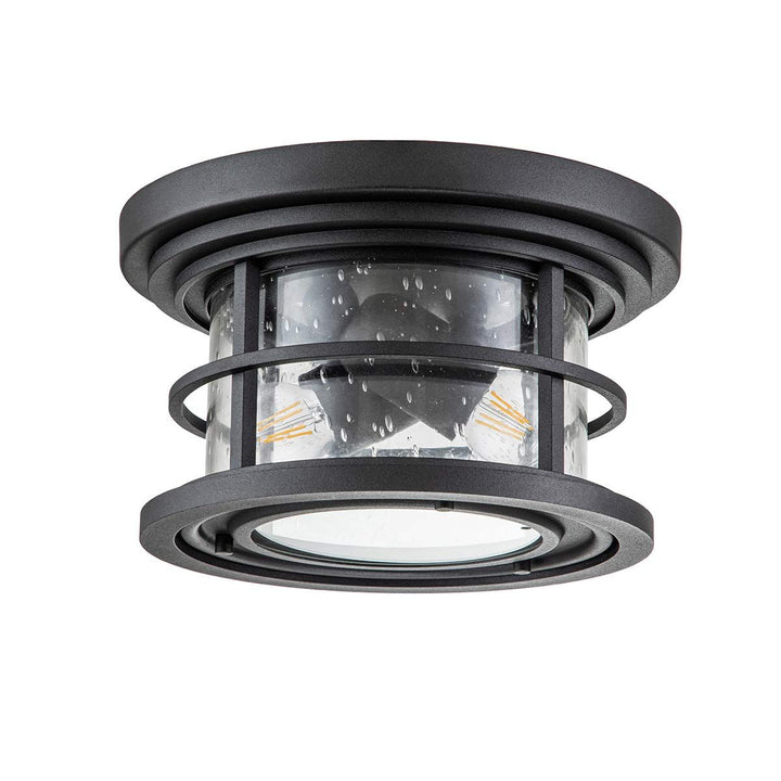 Norlys Lighthouse 2 Light Flush FE-LIGHTHOUSE-F-BLK Textured Black