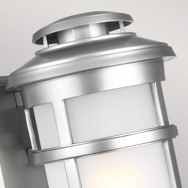 Norlys Newport 1 Light Wall Lantern FE-NEWPORT-M-PBS Painted Brushed Steel