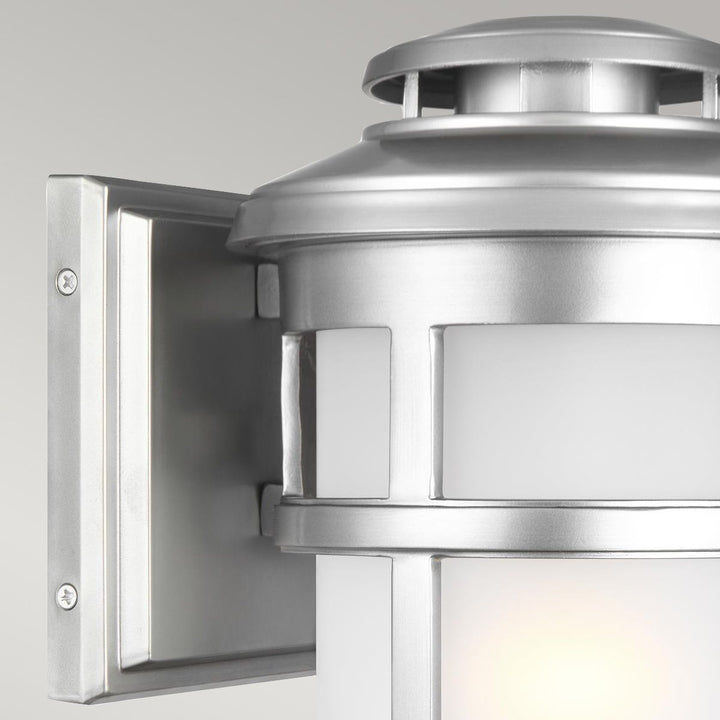 Norlys Newport 1 Light Wall Lantern FE-NEWPORT-M-PBS Painted Brushed Steel