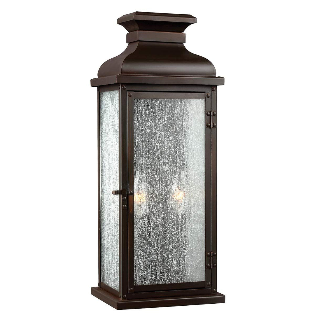 Norlys Pediment 2 Light Medium Wall Lantern FE-PEDIMENT-M Dark Aged Copper