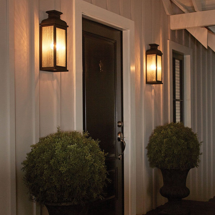 Norlys Pediment 2 Light Medium Wall Lantern FE-PEDIMENT-M Dark Aged Copper