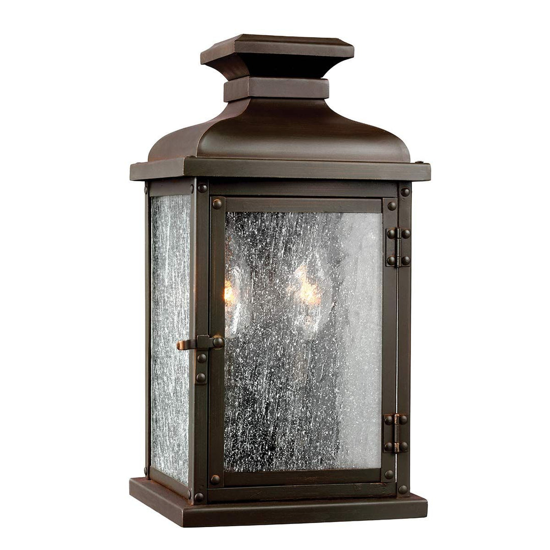 Norlys Pediment 2 Light Small Wall Lantern FE-PEDIMENT-S Dark Aged Copper