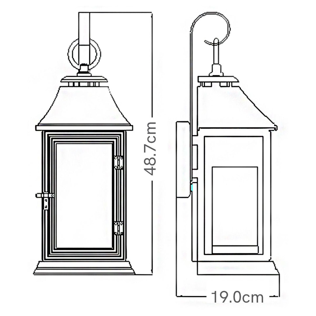 Norlys Shepherd 2 Light Medium Wall Lantern FE-SHEPHERD-2M Dark Weathered Zinc