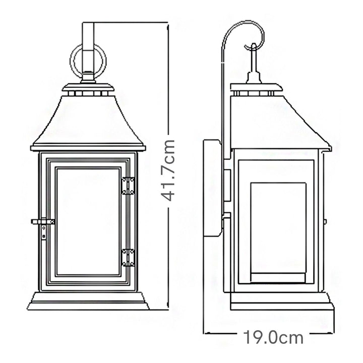 Norlys Shepherd 1 Light Small Wall Lantern FE-SHEPHERD-2S Dark Weathered Zinc