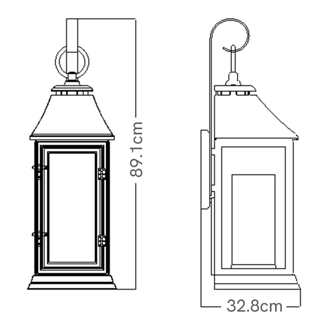 Norlys Shepherd 1 Light Extra Large Wall Lantern FE-SHEPHERD-2XL Dark Weathered Zinc