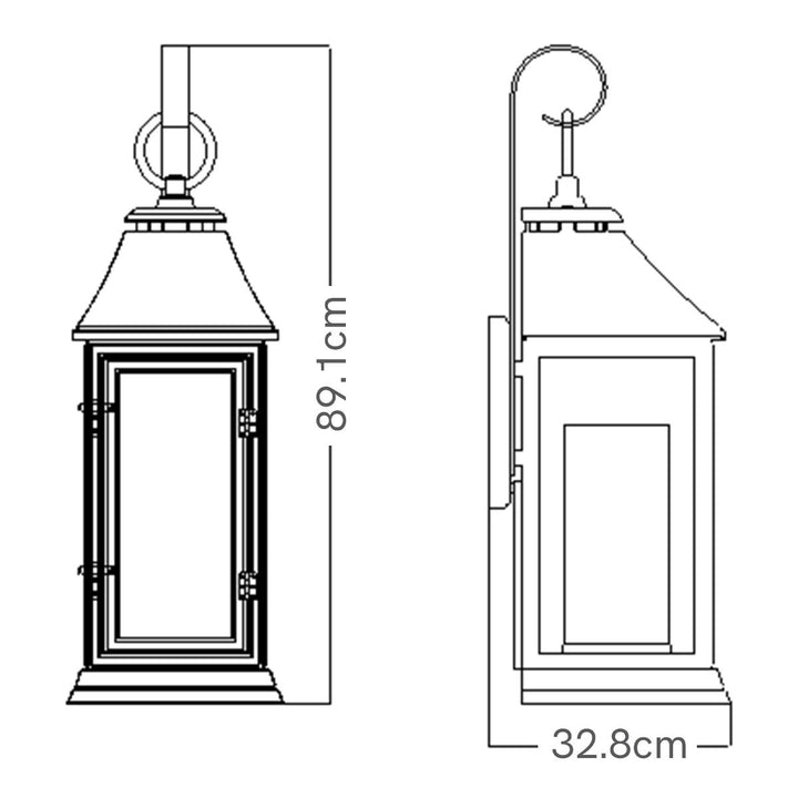 Norlys Shepherd 1 Light Extra Large Wall Lantern FE-SHEPHERD-2XL Dark Weathered Zinc
