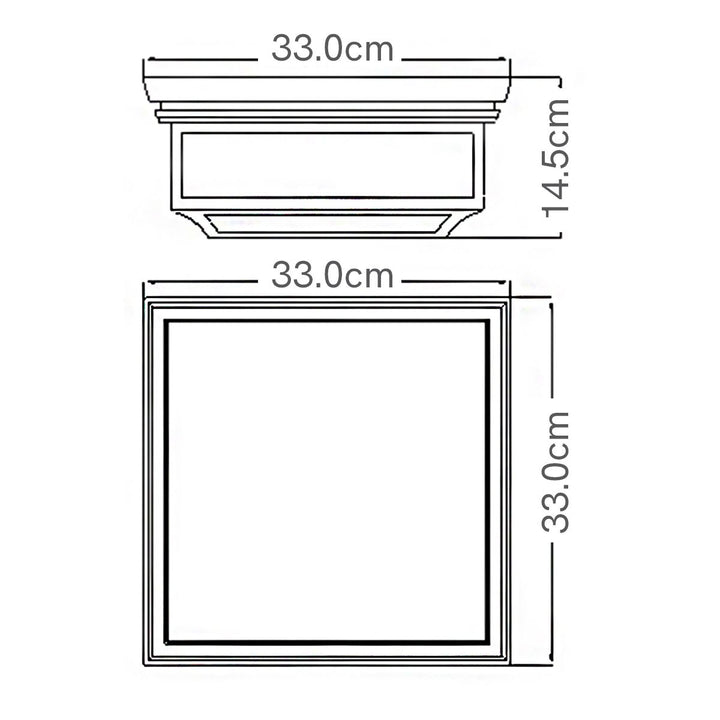 Norlys Shepherd 2 Light Flush FE-SHEPHERD-F Dark Weathered Zinc