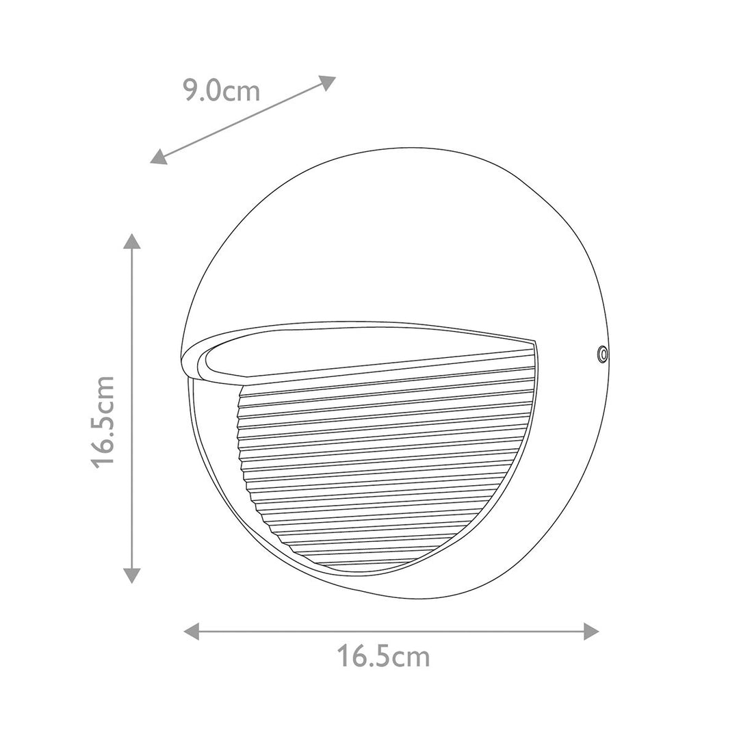 Norlys Freyr Round 1 Light Wall Light FREYR-R Graphite