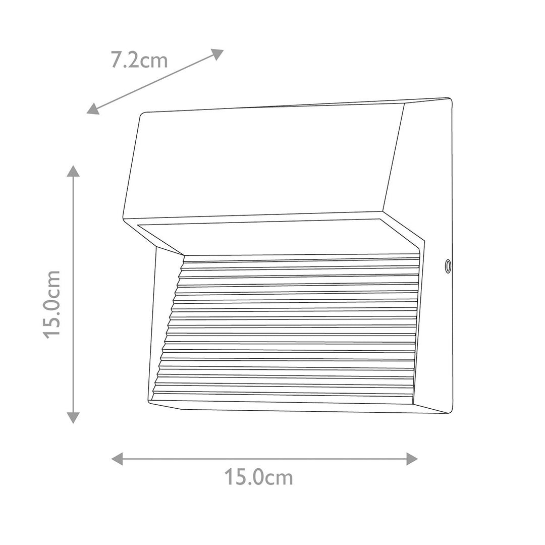 Norlys Freyr Square 1 Light Wall Light FREYR-SQ Graphite