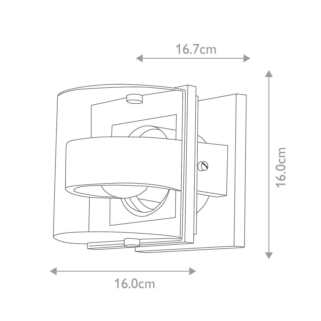 Norlys Frida 1 Light Small Wall Light FRIDA-S Graphite