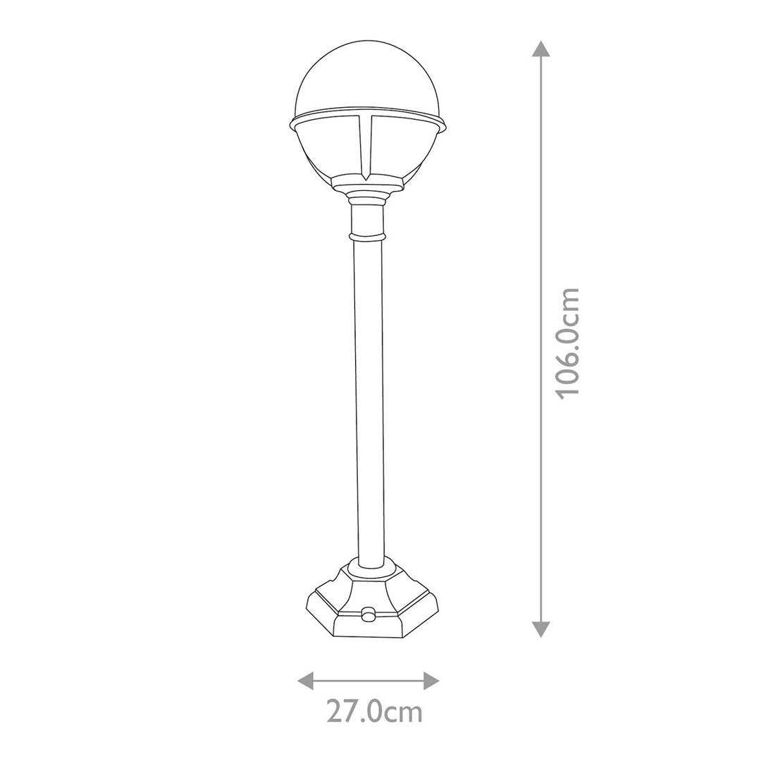 Norlys Glenbeigh 1 Light Pillar Lantern GLENBEIGH-PILLAR Black