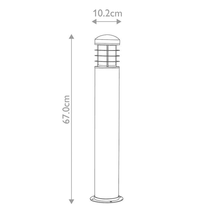 Norlys Poole 1 Light Bollard GZ-POOLE-B Teak and Stainless Steel