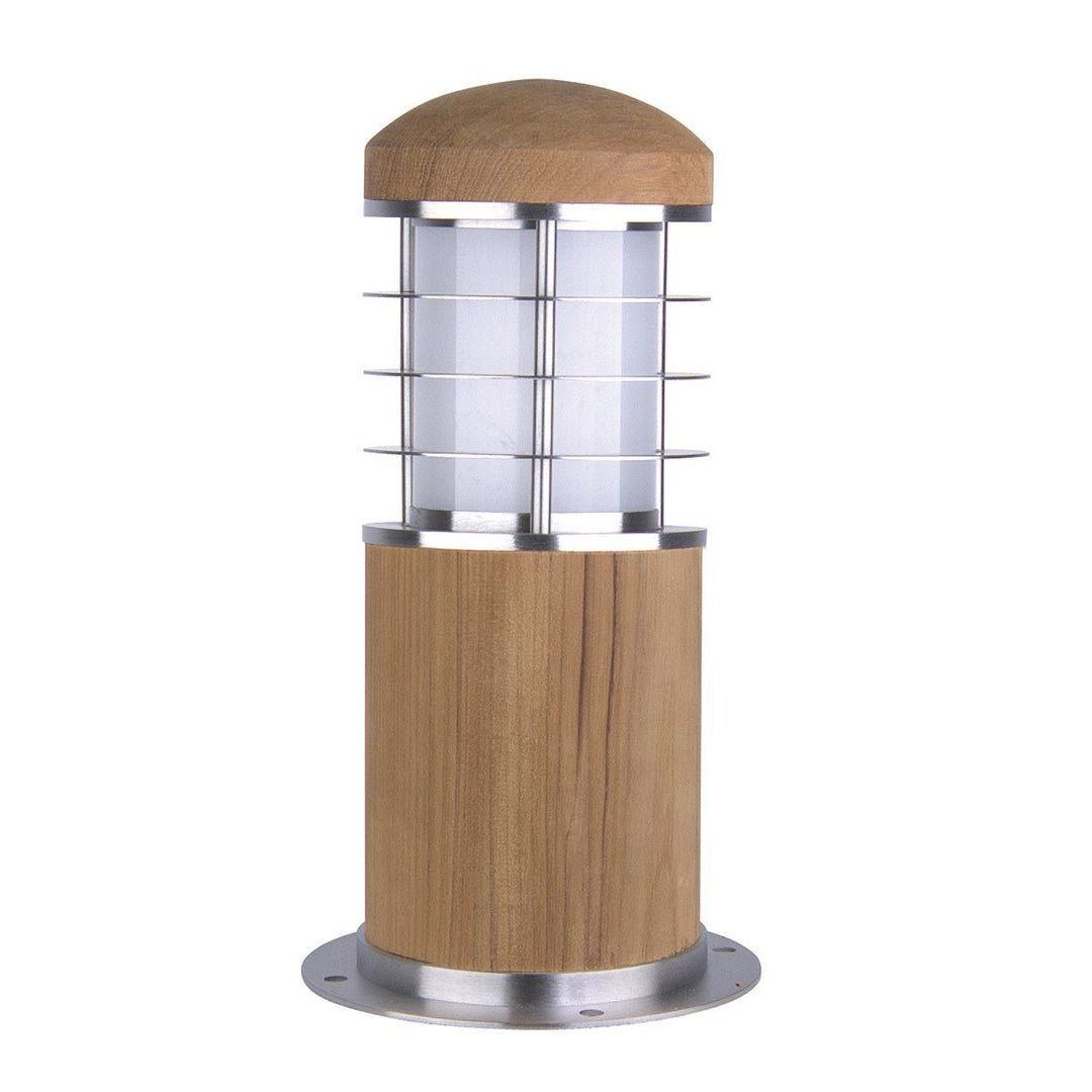 Norlys Poole 1 Light Mini Bollard GZ-POOLE-MB Teak and Stainless Steel