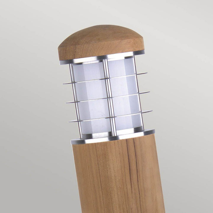 Norlys Poole 1 Light Mini Bollard GZ-POOLE-MB Teak and Stainless Steel