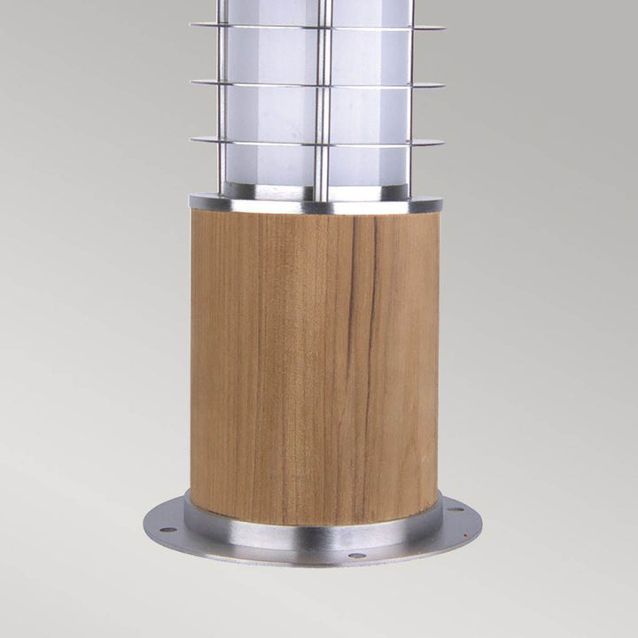 Norlys Poole 1 Light Mini Bollard GZ-POOLE-MB Teak and Stainless Steel