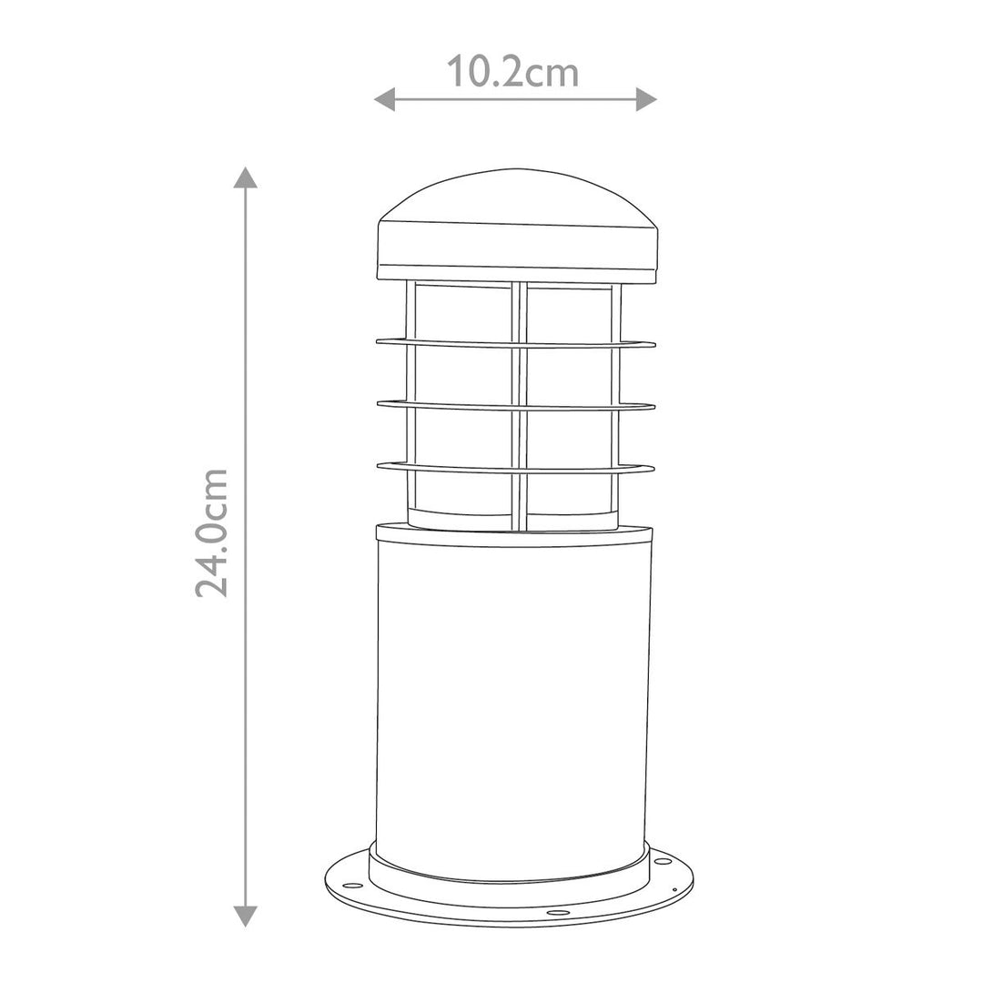 Norlys Poole 1 Light Mini Bollard GZ-POOLE-MB Teak and Stainless Steel
