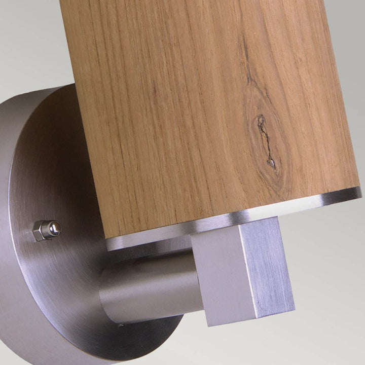 Norlys Poole 1 Light Wall Light GZ-POOLE-W Teak and Stainless Steel