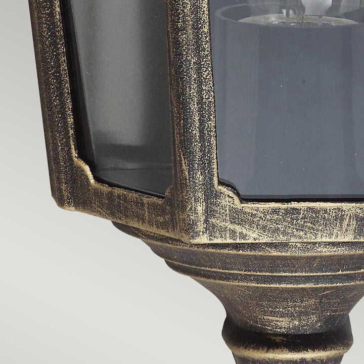 Norlys Cricklade 1 Light Half Lantern GZH-CKL7 Black/Gold