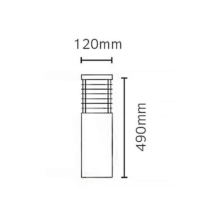 Elstead Lighting Halmstad Medium Bollard Galvanised       H-STAD-M-E27-GAL Galvanised