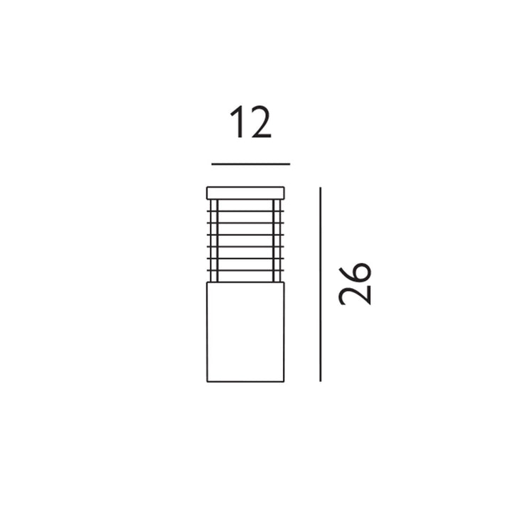 Elstead Lighting Halmstad Small Bollard Galvanised       H-STAD-S-E27-GAL Galvanised