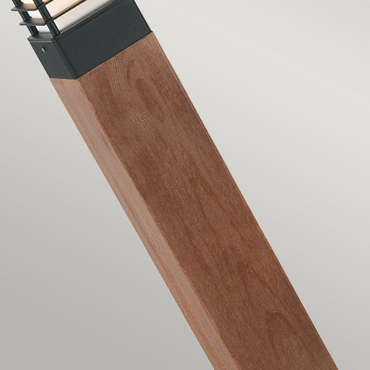 Elstead Lighting Halmstad 1 Light Large Wooden Bollard - Black H-STADSW-L-E27-B Black