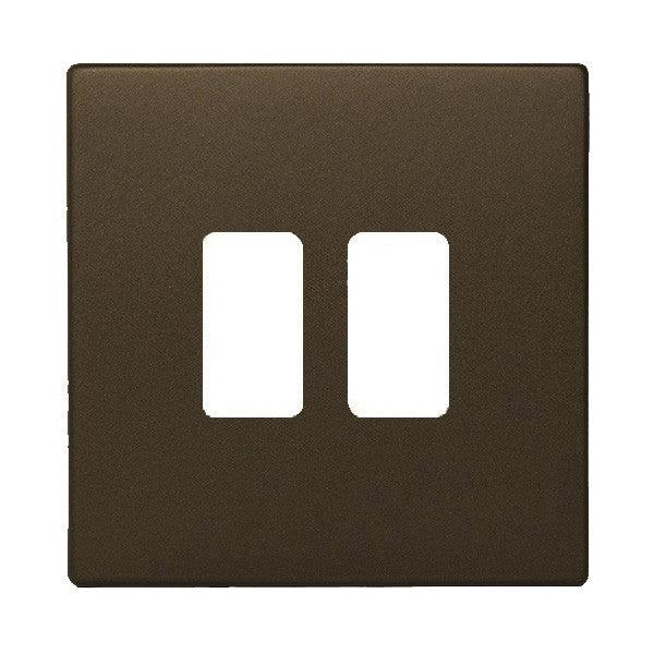 Hartland CFX Richmond Bronze 2-Gang Grid Fix Aperture Plate with Grid