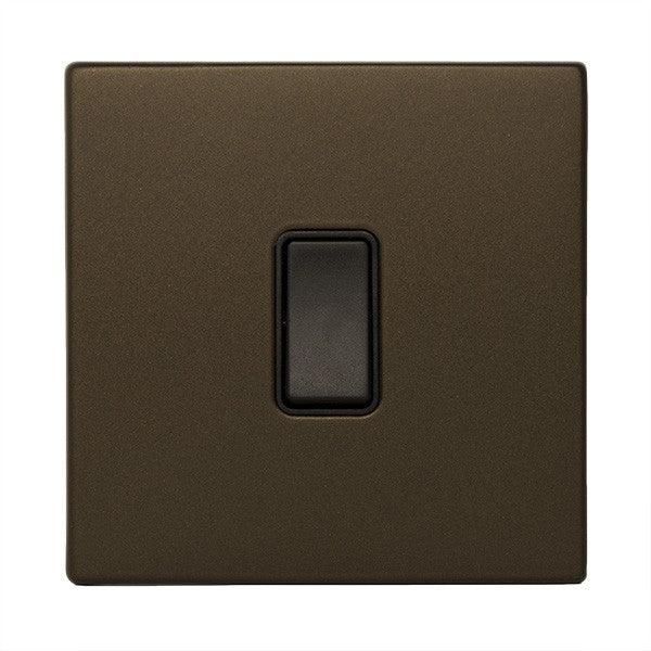 Hartland CFX Richmond Bronze 1-Gang 10AX 2-Way Switch with Black Rocker and Black Surround