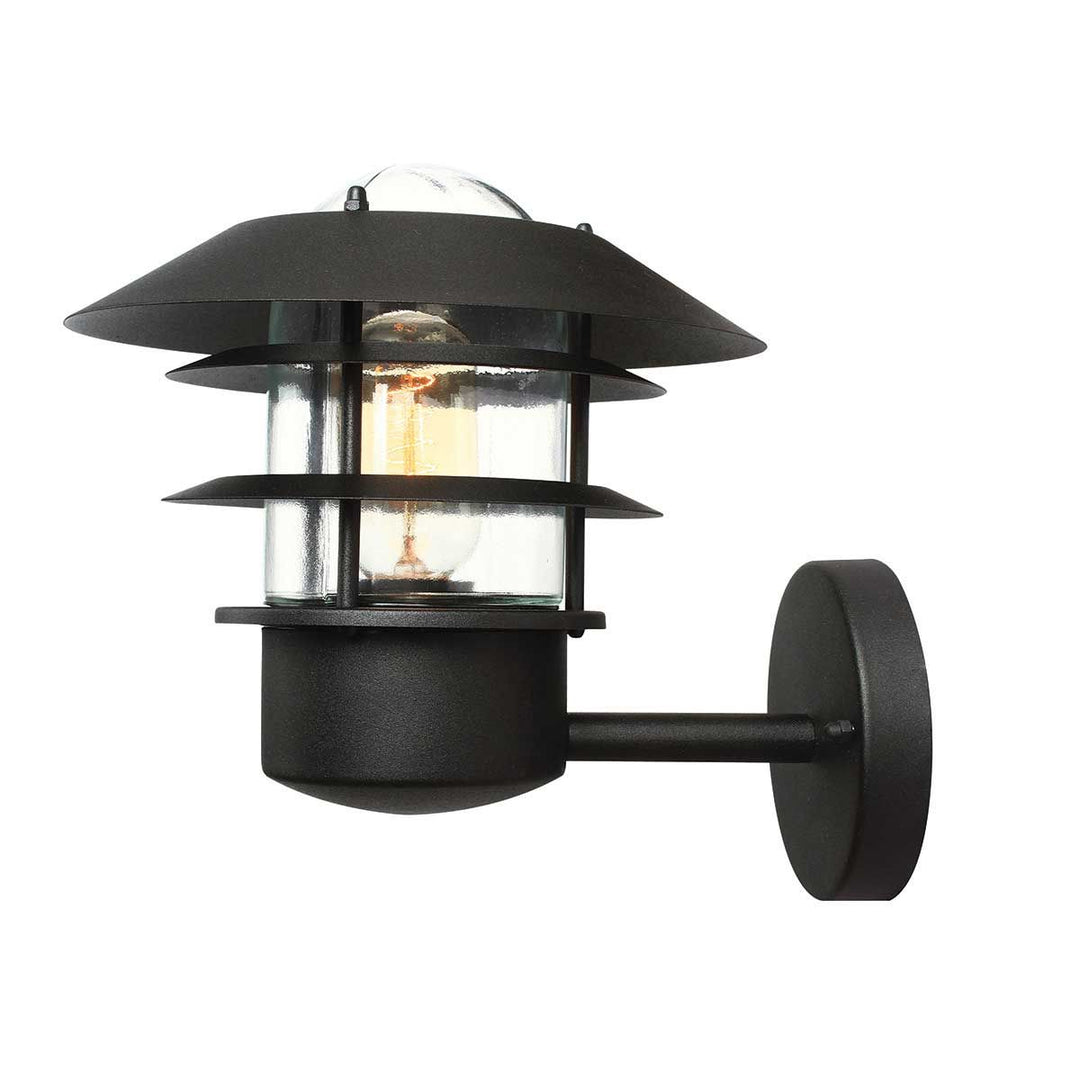 Norlys Helsingor 1 Light Wall Lantern HELSINGOR-BK Black