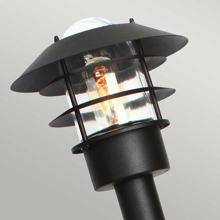 Norlys Helsingor 1 Light Bollard Lantern HELSINGOR-BOL-BK Black