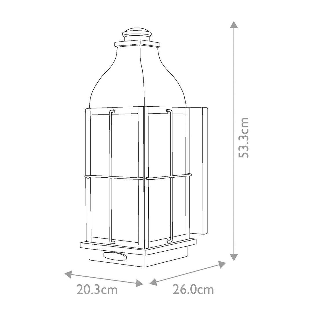 Norlys Bingham 3 Light Large Wall Lantern  HK-BINGHAM-L Sienna 