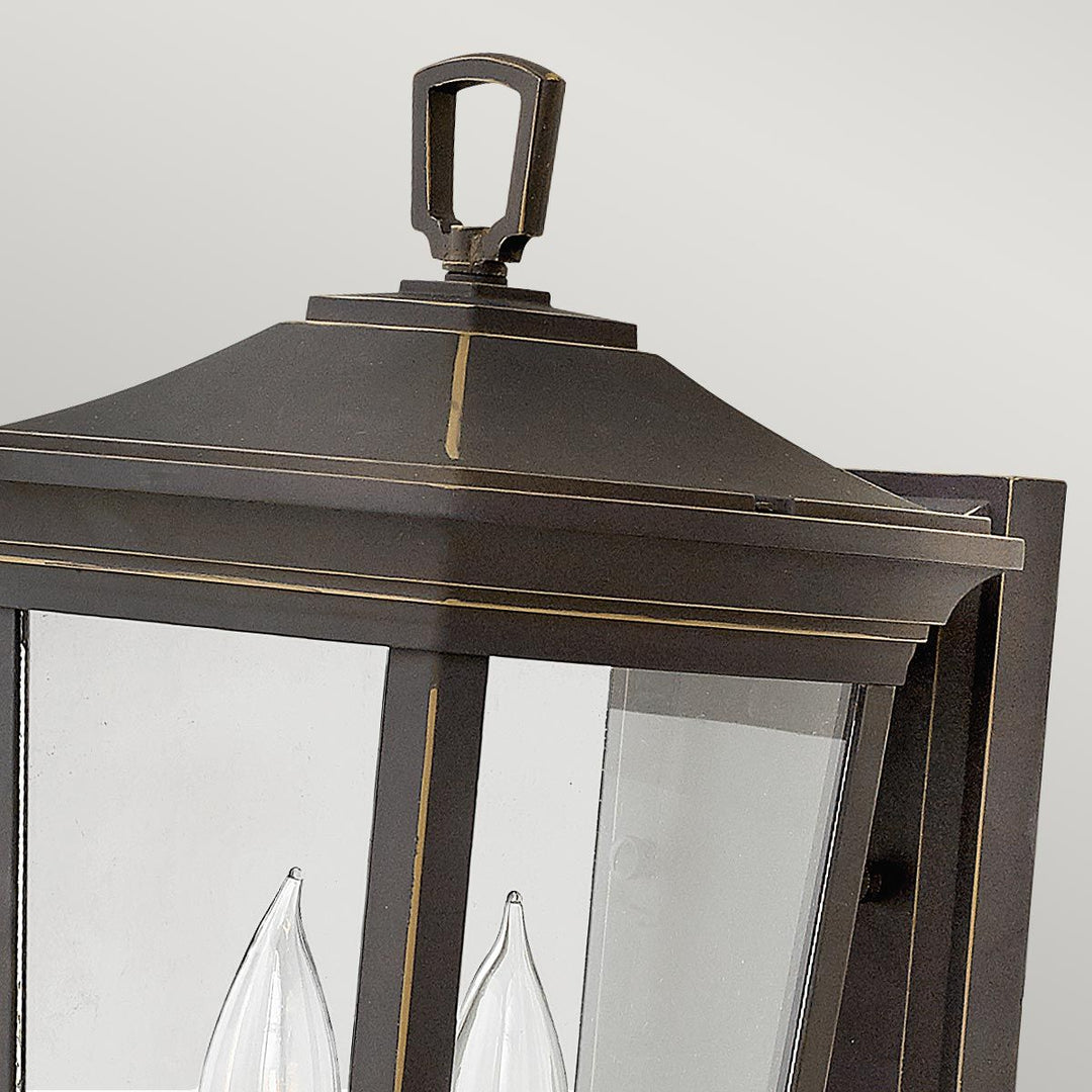 Norlys Bromley 2 Light Medium Wall Lantern HK-BROMLEY2-M Oil Rubbed Bronze
