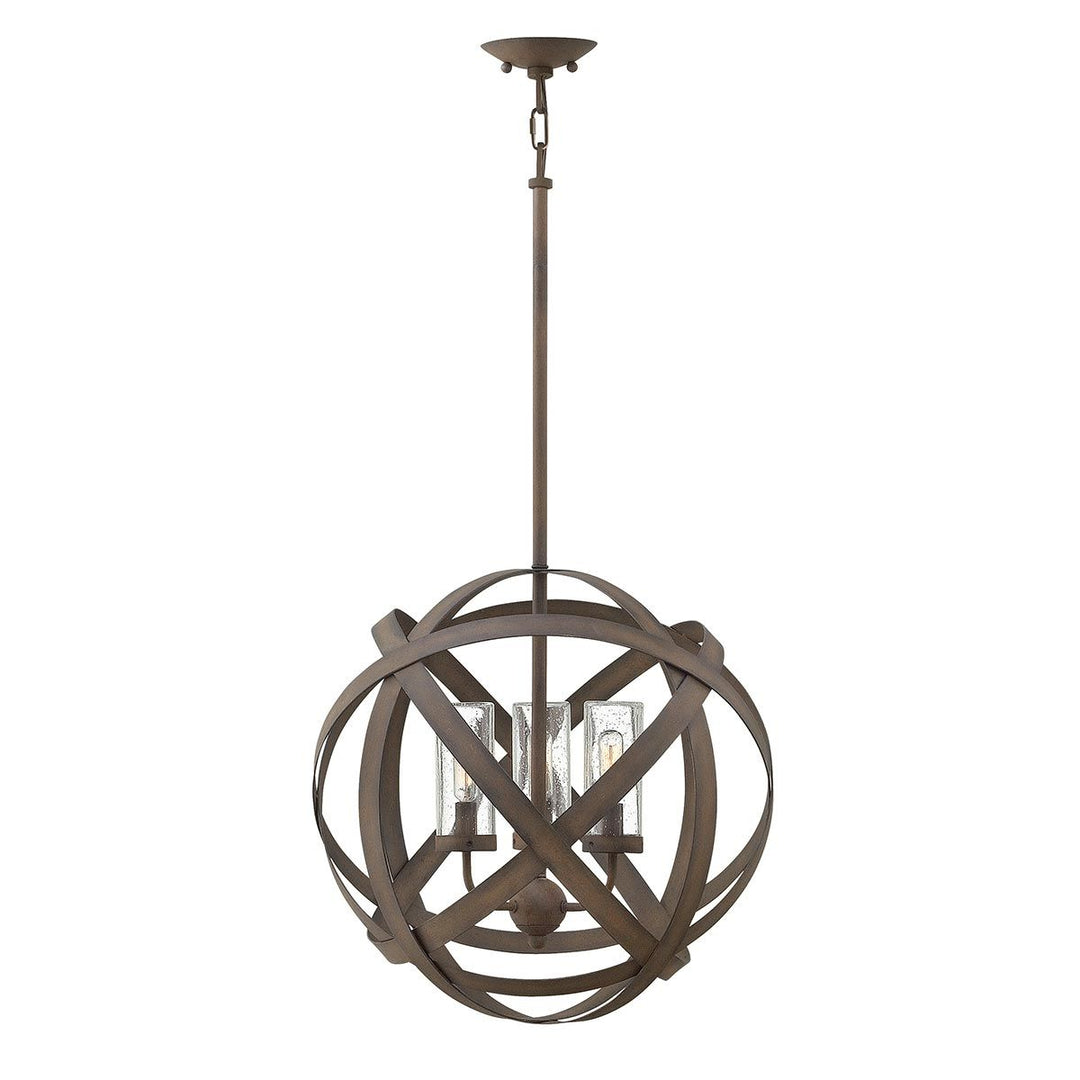 Norlys Carson 3 Light Outdoor Chandelier HK-CARSON-3P Vintage Iron