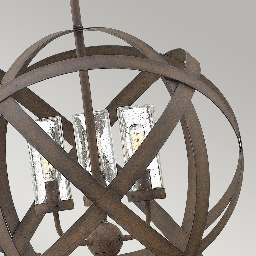 Norlys Carson 3 Light Outdoor Chandelier HK-CARSON-3P Vintage Iron