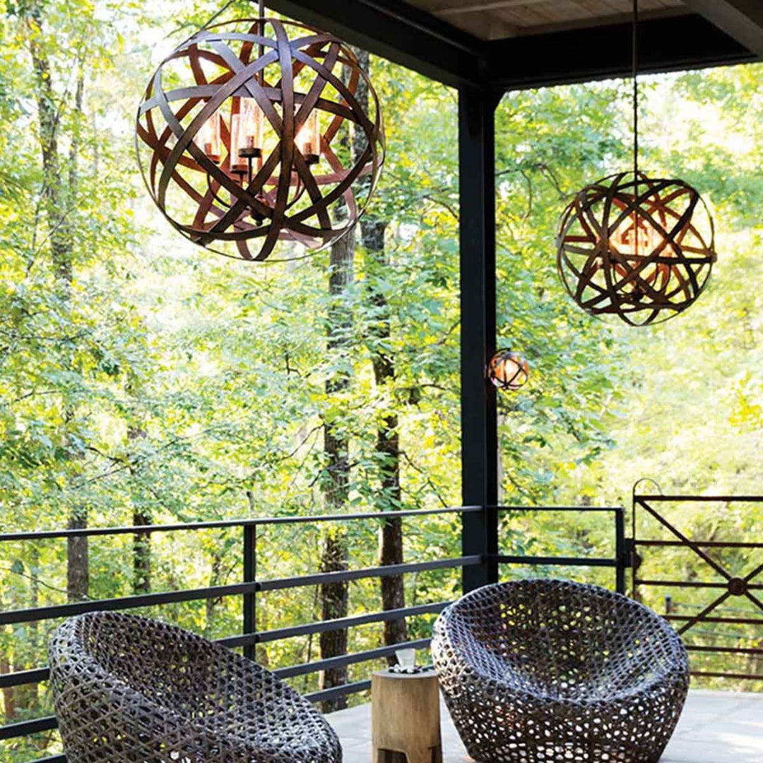 Norlys Carson 5 Light Outdoor Chandelier HK-CARSON-5P Vintage Iron