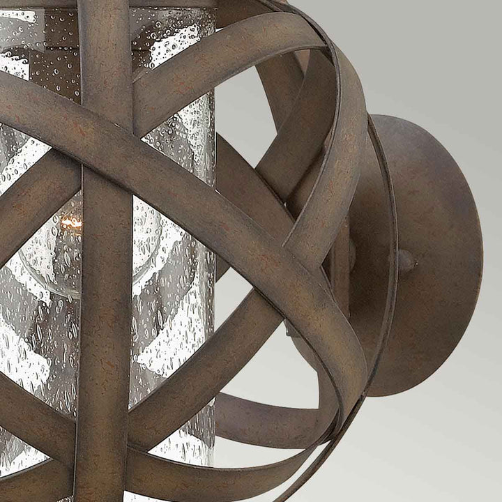 Norlys Carson 1 Light Small Wall Lantern HK-CARSON1 Vintage Iron
