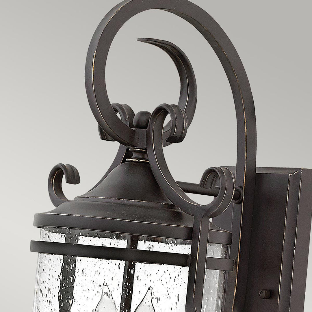 Norlys Casa 2 Light Wall Lantern HK-CASA-M Olde Black 
