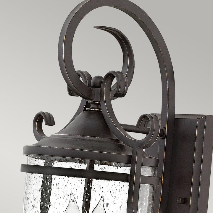 Norlys Casa 2 Light Wall Lantern HK-CASA-M Olde Black 