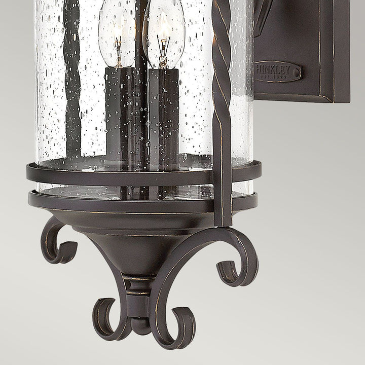 Norlys Casa 2 Light Wall Lantern HK-CASA-M Olde Black 