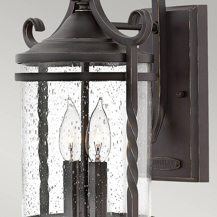 Norlys Casa 2 Light Wall Lantern HK-CASA-M Olde Black 