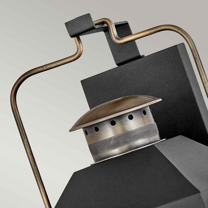 Norlys Fitzgerald 3 Light Large Wall Lantern HK-FITZGERALD2-L Textured Black with Burnished Bronze