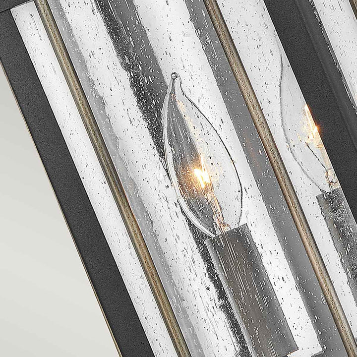 Norlys Fitzgerald 2 Light Medium Wall Lantern HK-FITZGERALD2-M Textured Black with Burnished Bronze