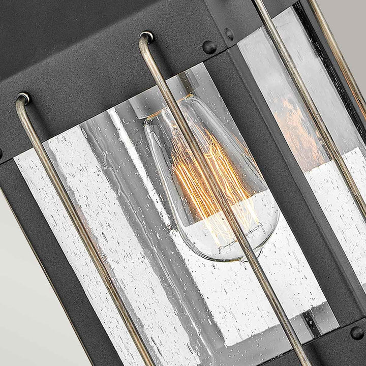 Norlys Fitzgerald 1 Light Small Wall Lantern HK-FITZGERALD2-S Textured Black with Burnished Bronze