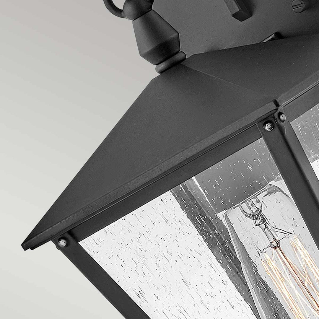 Norlys Huntersfield 1 Light Small Wall Lantern HK-HUNTERSFIELD2-S-BK Black